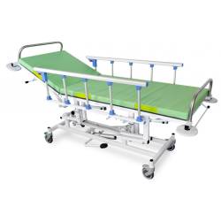Wózek do transportu chorych z aluminiowymi barierkami